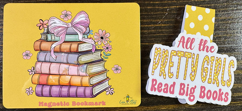 Pretty Girls Read Big Books Magnetic Bookmark – Fun and Sassy Page Holder for Book Lovers