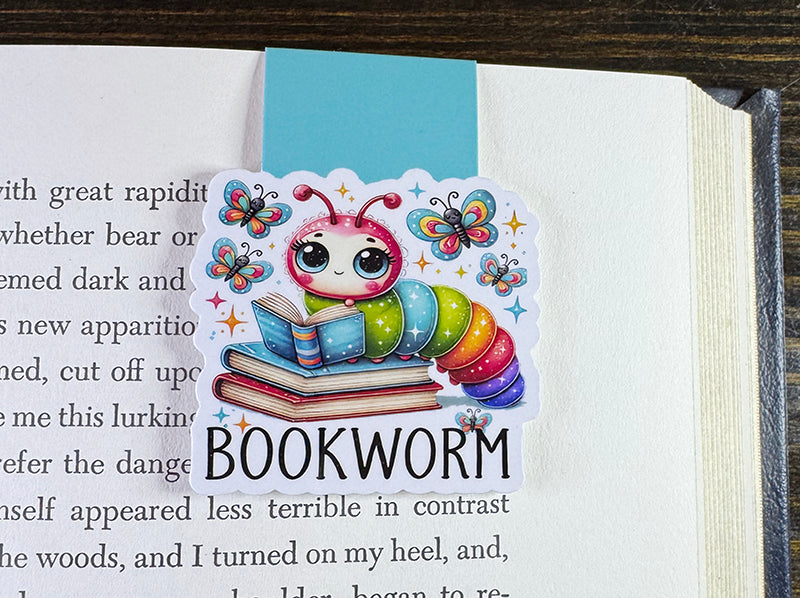 Bookworm Magnetic Bookmark – Cute Rainbow Caterpillar Reading Page Marker