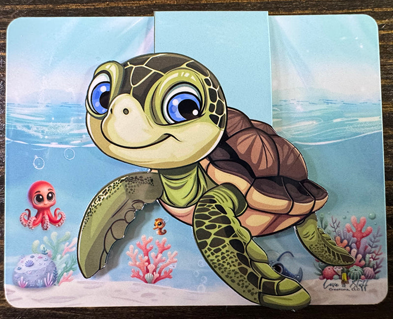 Sea Turtle Magnetic Bookmark – Cute Ocean Animal Design for Book Lovers