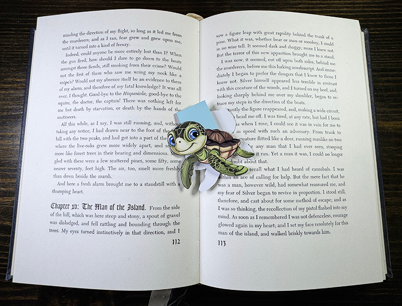 Sea Turtle Magnetic Bookmark – Cute Ocean Animal Design for Book Lovers