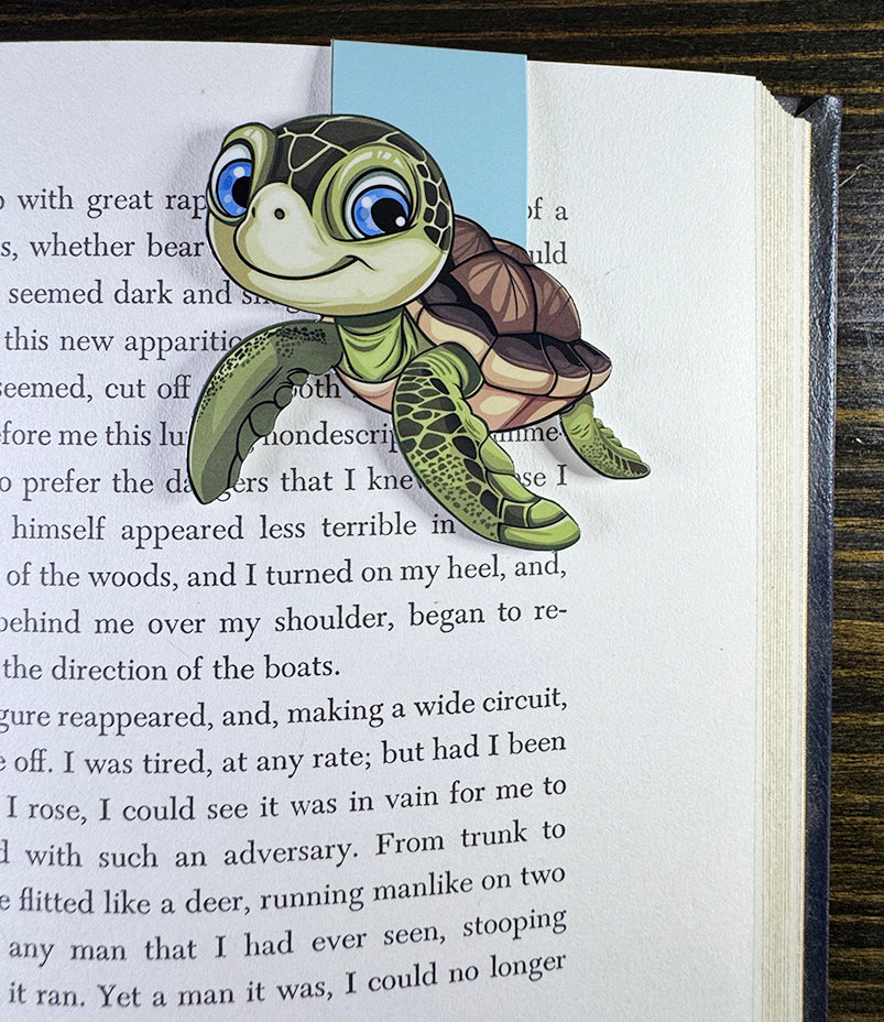 Sea Turtle Magnetic Bookmark – Cute Ocean Animal Design for Book Lovers